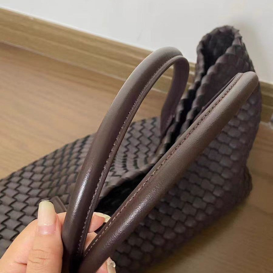 Woven Leather Tote Bag - Get One Free!