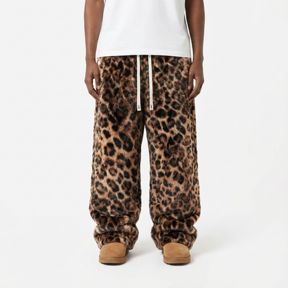 Printed Sweats - Baggy Fit - LEOPARD