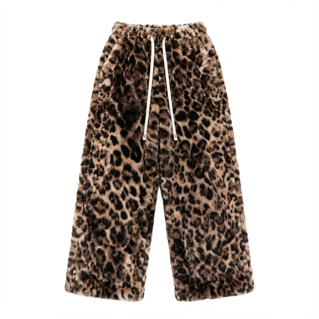 Printed Sweats - Baggy Fit - LEOPARD
