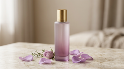 Mauve Oasis — hero bottle on marble